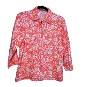 Liz Claiborne floral linen shirt